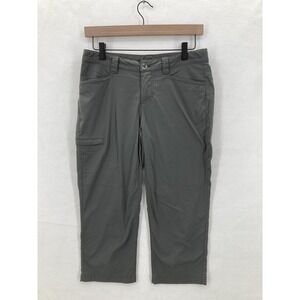 Eddie Bauer Travex Capri Pants Womens 2 Gray Lightweight Nylon Stretch Hiking